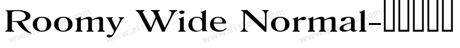Roomy Wide Normal字体转换